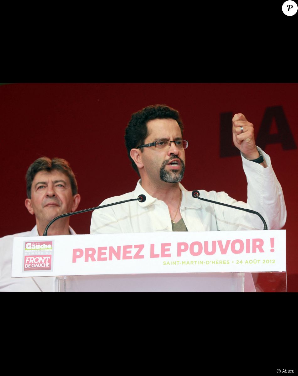 Jean-Luc Mélenchon et son gendre Gabriel Amard à Viry-Châtillon