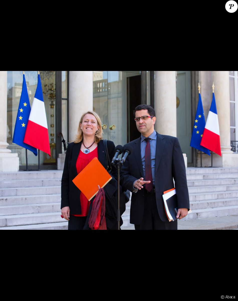 Gabriel Amard et Danielle Simonnet à l'Elysée le 16 mai 2014