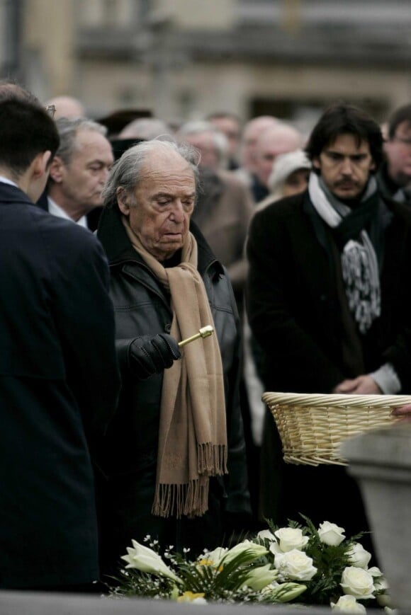 Jean-Marc Thibault, l'ancien complice de Roger Pierre, à l'enterrement de Roger Pierre le 28 janvier à Saint-Ouen.