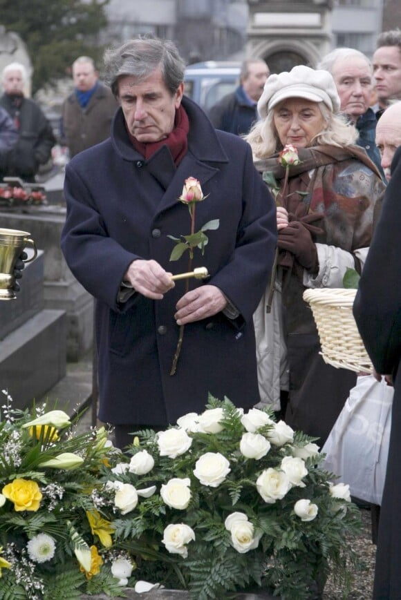 Bernard Menez à l'enterrement de Roger Pierre le 28 janvier à Saint-Ouen 
