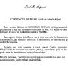 Le communiqué de presse d'Isabelle Adjani qui explique sa promesse de dons pour la Sidaction