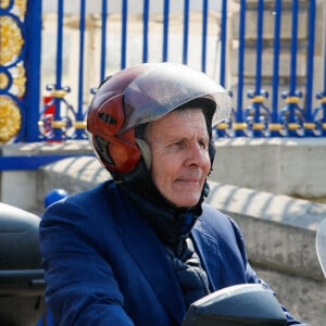 Patrick Poivre d'Arvor - Sorties de l'hommage funèbre à Jacques Perrin aux Invalides à Paris, France, le 29 avril 2022