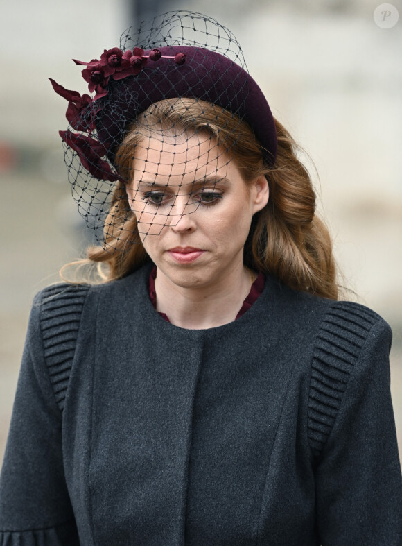 La princesse Beatrice d'York - Service d'action de grâce en hommage au prince Philip, duc d'Edimbourg, à l'abbaye de Westminster à Londres, le 29 mars 2022.