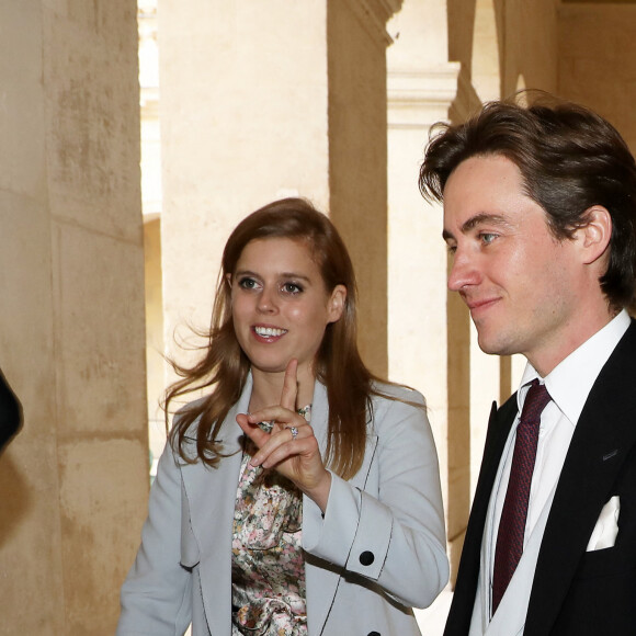 La princesse Beatrice d'York et son fiancé Edoardo Mapelli Mozzi - Mariage du prince Jean-Christophe Napoléon et de la comtesse Olympia d'Arco-Zinneberg à la cathédrale Saint-Louis des Invalides à Paris le 19 octobre 2019. © Dominique Jacovides / Bestimage 