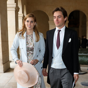 La princesse Beatrice d'York et son fiancé Edoardo Mapelli Mozzi - Mariage du prince Jean-Christophe Napoléon et de la comtesse Olympia d'Arco-Zinneberg à la cathédrale Saint-Louis des Invalides à Paris le 19 octobre 2019. © Dominique Jacovides / Bestimage 