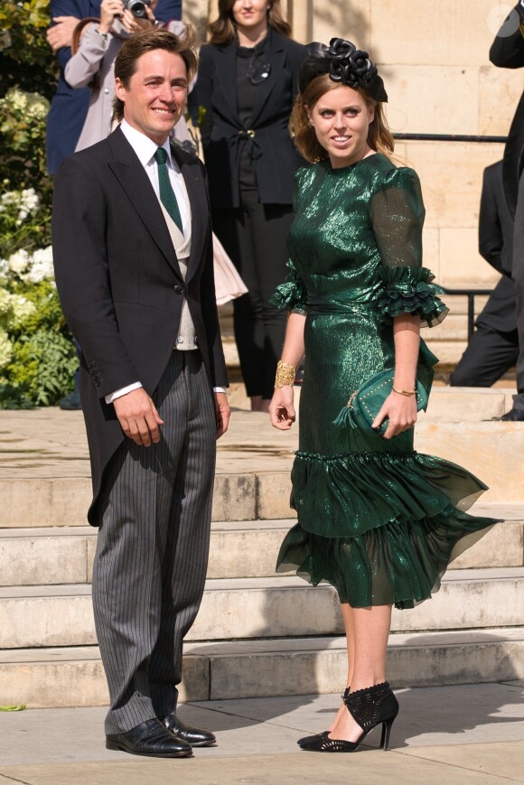 La princesse Beatrice d'York et son compagnon Edoardo Mapelli Mozzi - Les invités arrivent au mariage de E. Goulding et C. Jopling en la cathédrale d'York, le 31 août 2019 