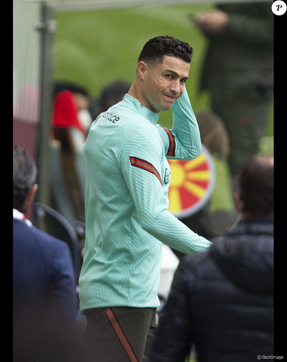 Cristiano Ronaldo lors d'une séance d'entraînement au stade Dragao de Porto, Pourtugal. © Atlantico Press/Zuma Press/Bestimage