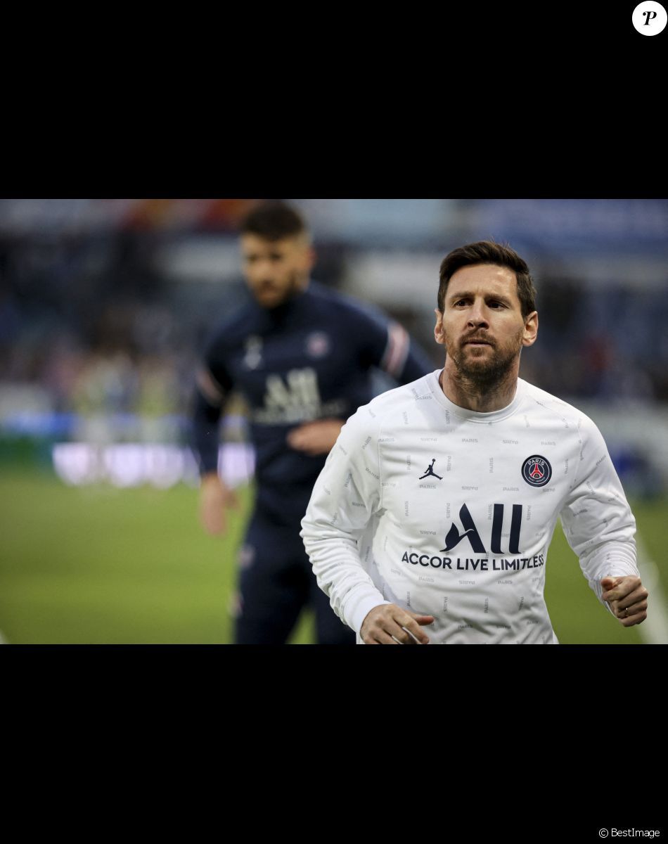 Lionel Messi - Match de Ligue 1 Uber Eats "Strasbourg - PSG (3-3)" au stade de la Meinau, le 29 avril 2022.