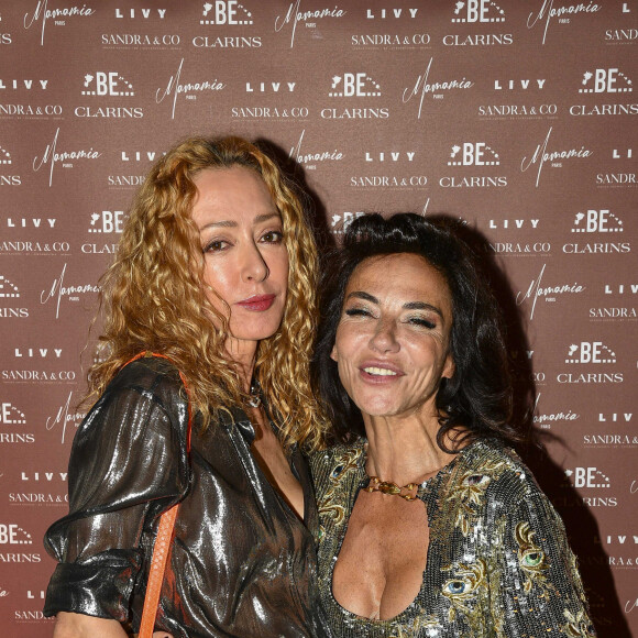 Exclusif - Elina Halimi, Sandra Sisley - Soirée du 49ème anniversaire de Sandra Sisley (née le 25 avril) et les 6 ans de "Retrouvite" avec son mari Tomer au restaurant Mamamia à Paris © Pierre Perusseau/Bestimage