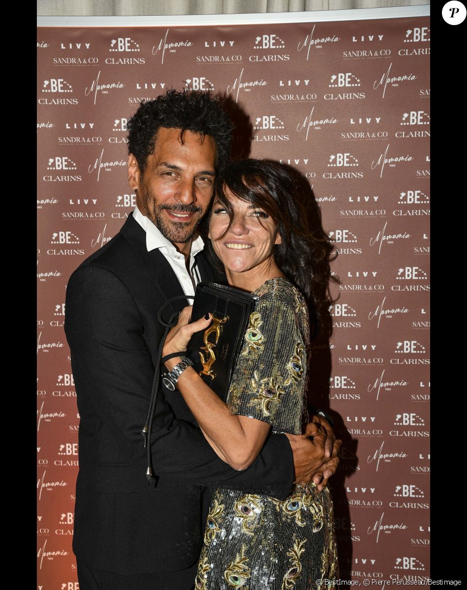 Exclusif - Tomer Sisley avec sa femme Sandra Sisley (robe Schiaparelli) - Soirée du 49ème anniversaire de Sandra Sisley (née le 25 avril) et les 6 ans de "Retrouvite" avec son mari Tomer au restaurant Mamamia à Paris © Pierre Perusseau/Bestimage