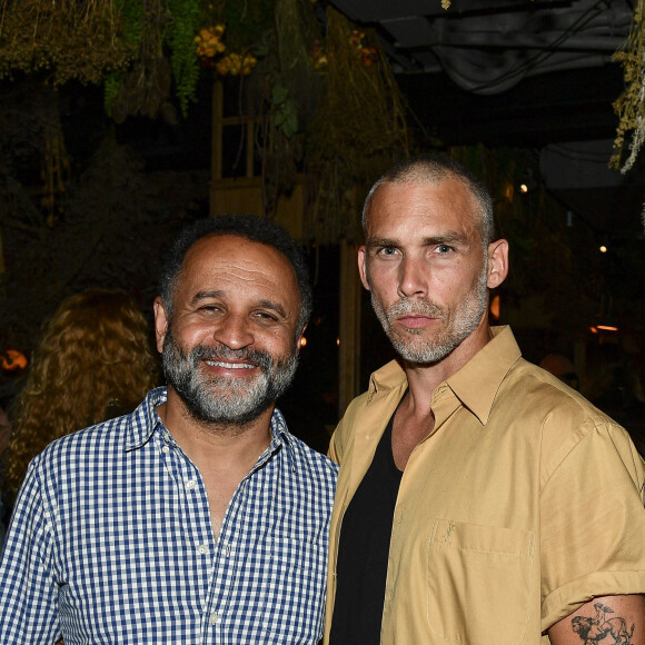 Exclusif - Yannig Samot, Gianni Giardinelli - Soirée du 49ème anniversaire de Sandra Sisley (née le 25 avril) et les 6 ans de "Retrouvite" avec son mari Tomer au restaurant Mamamia à Paris © Pierre Perusseau/Bestimage