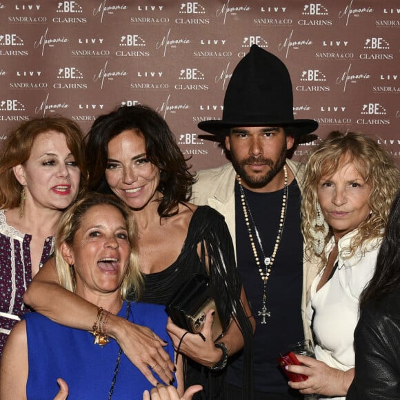 Exclusif - Ariane Séguillon, Sandra Sisley (robe Jitrois), Alexandre Le Strat - Soirée du 49ème anniversaire de Sandra Sisley (née le 25 avril) et les 6 ans de "Retrouvite" avec son mari Tomer au restaurant Mamamia à Paris © Pierre Perusseau/Bestimage