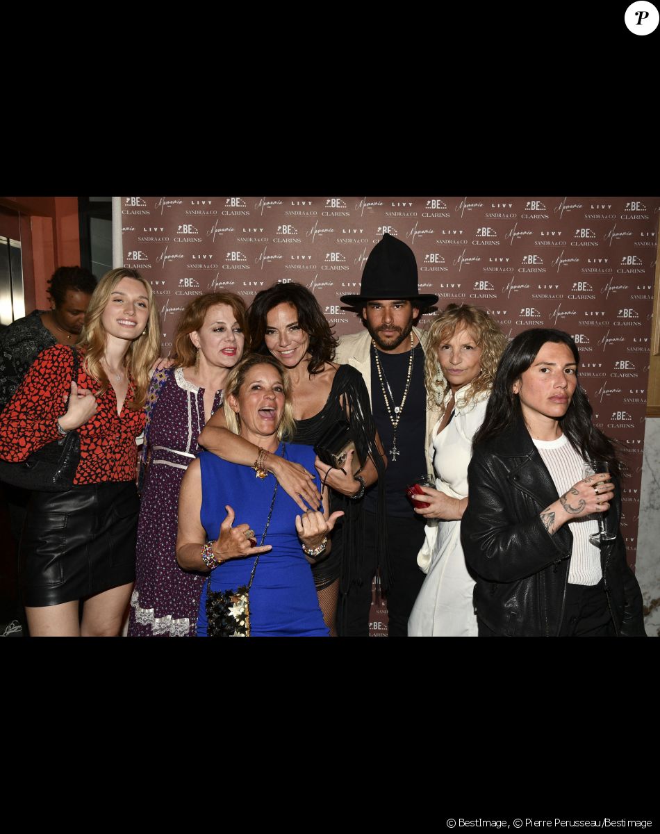 Exclusif - Ariane Séguillon, Sandra Sisley (robe Jitrois), Alexandre Le Strat - Soirée du 49ème anniversaire de Sandra Sisley (née le 25 avril) et les 6 ans de "Retrouvite" avec son mari Tomer au restaurant Mamamia à Paris © Pierre Perusseau/Bestimage