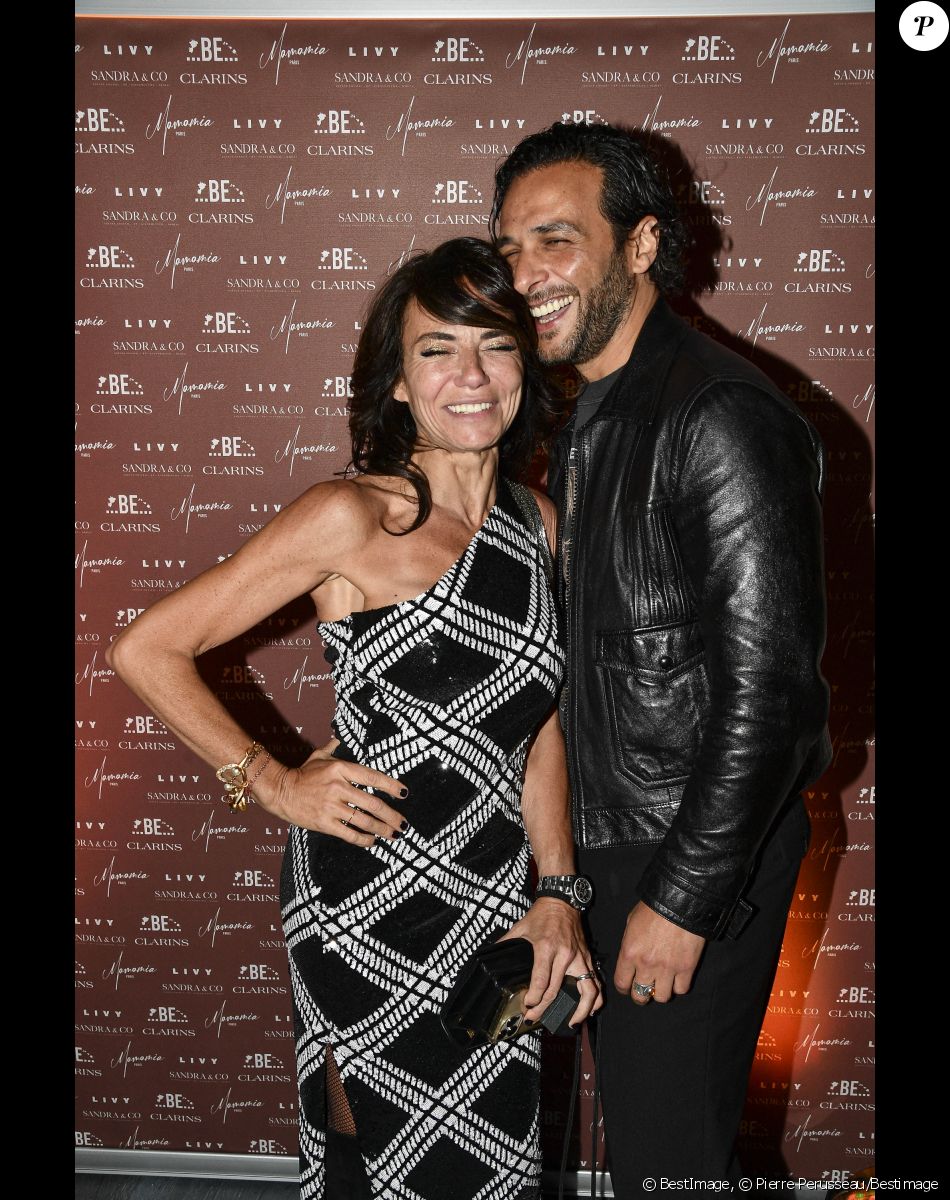 Exclusif - Sandra Sisley (robe Ungaro), Maxim Nucci - Soirée du 49ème anniversaire de Sandra Sisley (née le 25 avril) et les 6 ans de "Retrouvite" avec son mari Tomer au restaurant Mamamia à Paris © Pierre Perusseau/Bestimage