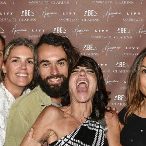 Exclusif - Marie Courroy, Sandra Sisley (robe Ungaro) et Anne Sophie Aparis - Soirée du 49ème anniversaire de Sandra Sisley (née le 25 avril) et les 6 ans de "Retrouvite" avec son mari Tomer au restaurant Mamamia à Paris © Pierre Perusseau/Bestimage