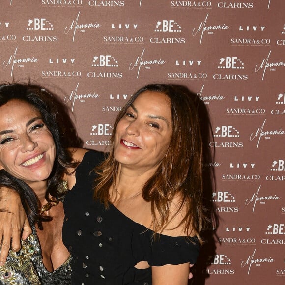 Exclusif - Sandra Sisley et Anne-Sophie Aparis - Soirée du 49ème anniversaire de Sandra Sisley (née le 25 avril) et les 6 ans de "Retrouvite" avec son mari Tomer au restaurant Mamamia à Paris © Pierre Perusseau/Bestimage