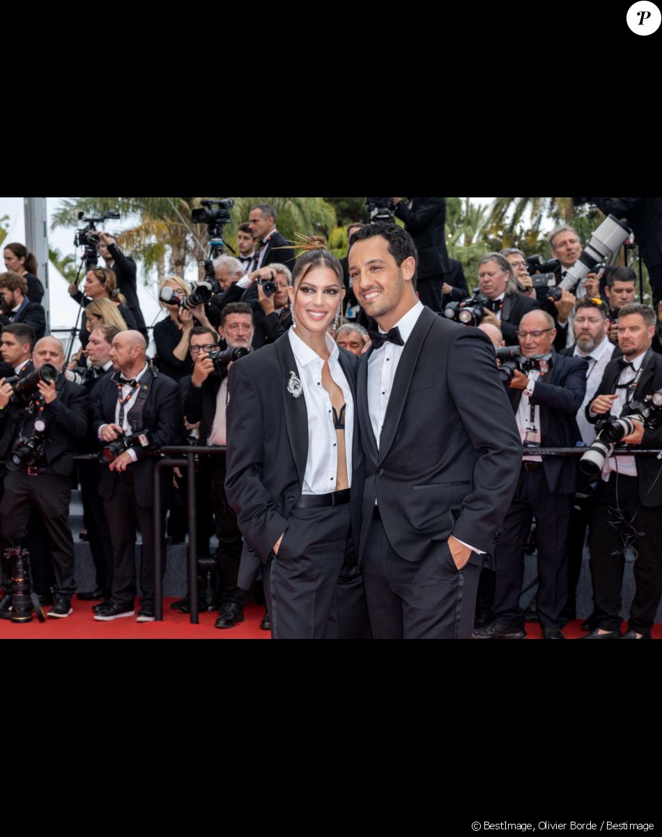 Iris Mittenaere et son compagnon Diego El Glaoui - Montée des marches du film " Top Gun : Maverick " lors du 75ème Festival International du Film de Cannes. Le 18 mai 2022 © Olivier Borde / Bestimage