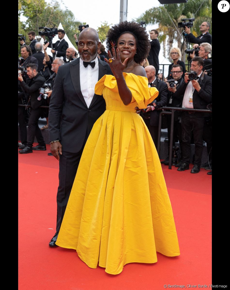 Julius Tennon et son mari Viola Davis - Montée des marches du film " Top Gun : Maverick " lors du 75ème Festival International du Film de Cannes. Le 18 mai 2022 © Olivier Borde / Bestimage