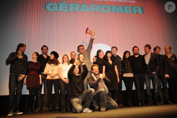 Anno Saul et le Grand Prix du Jury pour son film The Door, à l'occasion de la cérémonie de clôture du 17e festival Fantastic'Arts, à Gerardmer, le 31 janvier 2010.
