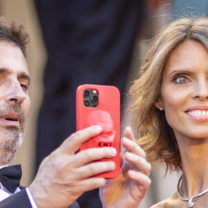 Richard Orlinski et Sylvie Tellier - Montée des marches du film " Armageddon Time " lors du 75ème Festival International du Film de Cannes. Le 19 mai 2022 © Cyril Moreau / Bestimage