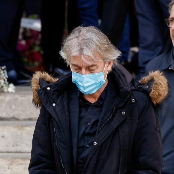 Gilles Verdez - Sorties des obsèques de Jean-Pierre Pernaut en la Basilique Sainte-Clotilde à Paris le 9 mars 2022. © Cyril Moreau/Bestimage