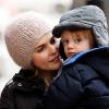 Keri Russell et son fils River à New York, le 29 janvier 2010