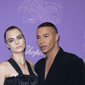 Cara Delevingne, Olivier Rousteing - Photocall du dîner du 75ème Festival International du Film de Cannes. Le 24 mai 2022