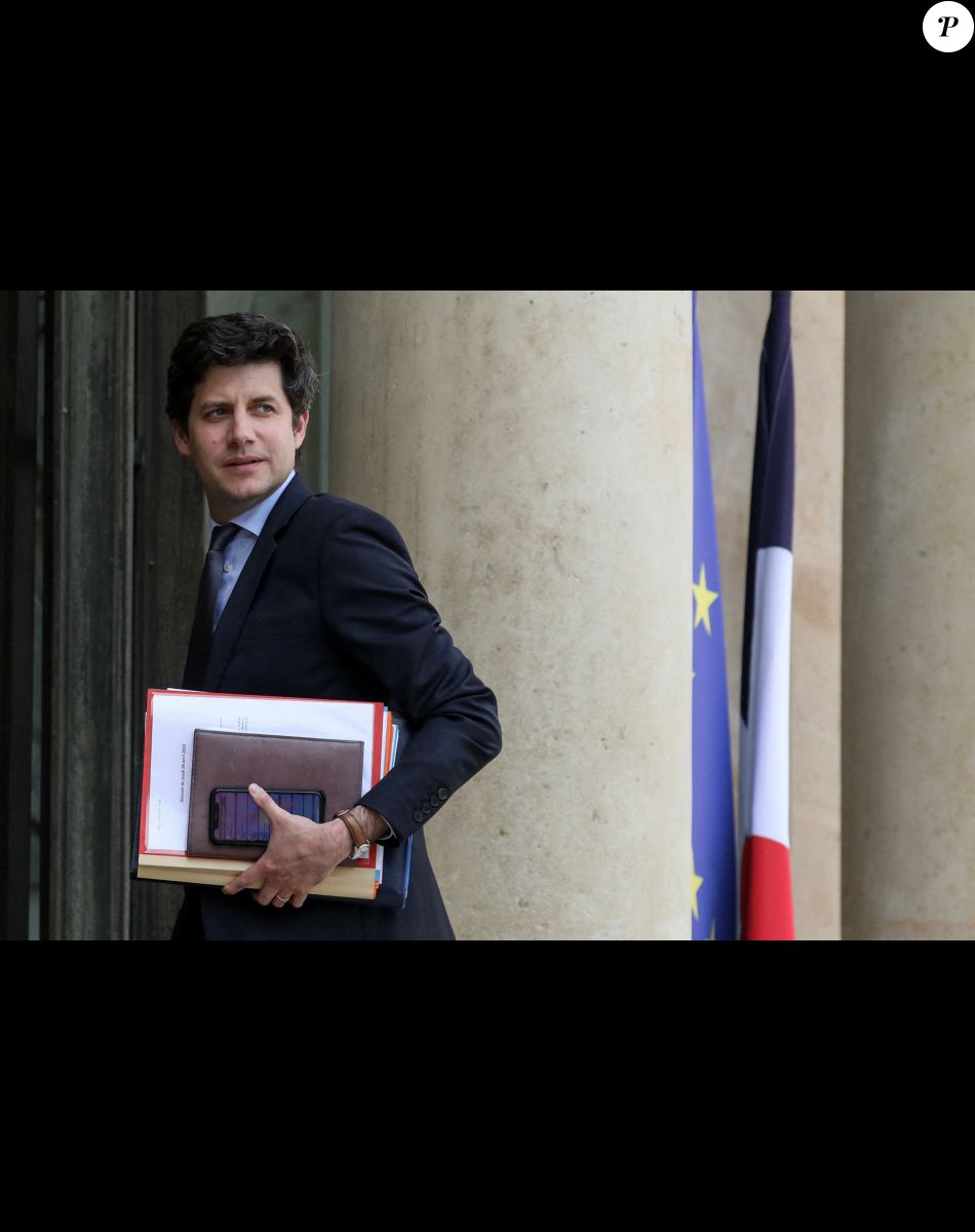 Julien Denormandie, ex-ministre de l'Agriculture à la sortie du conseil des ministres, au palais de l'Elysée, à Paris, France