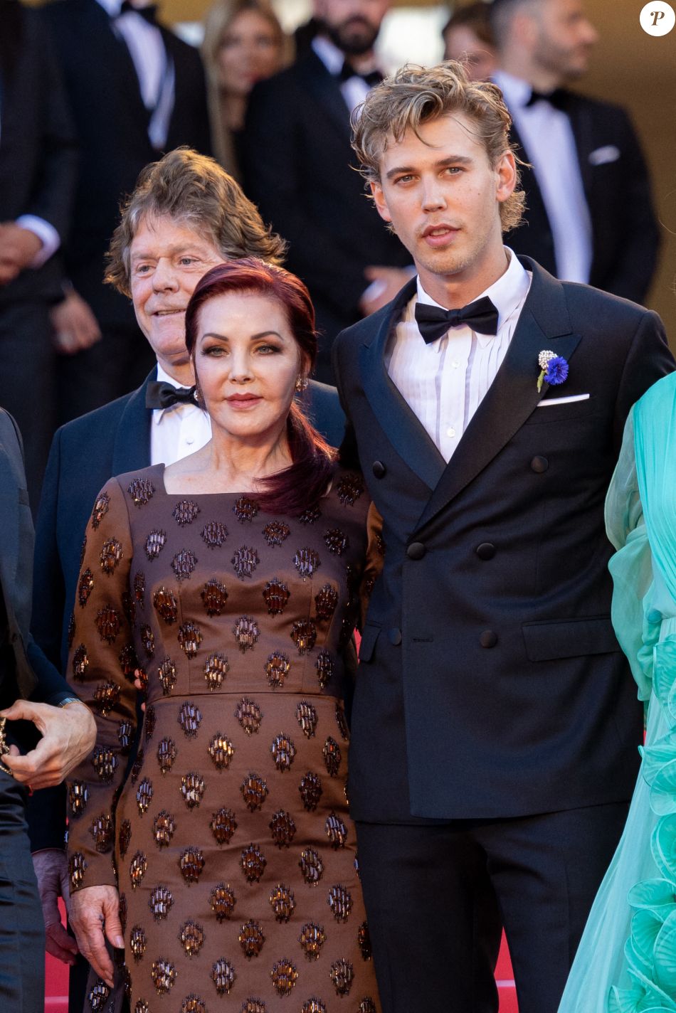 Steve Binder, Priscilla Presley, Austin Butler Montée des marches du