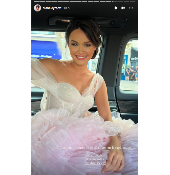 Miss France 2022 Diane Leyre confie ses galères de robe sur Instagram le jour de sa montée des marches au Festival de Cannes le 26 mai 2022. Heureusement, elle a trouvé ce qu'elle cherchait !