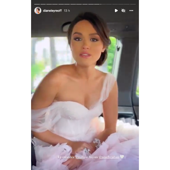 Miss France 2022 Diane Leyre confie ses galères de robe sur Instagram le jour de sa montée des marches au Festival de Cannes le 26 mai 2022. Heureusement, elle a trouvé ce qu'elle cherchait !