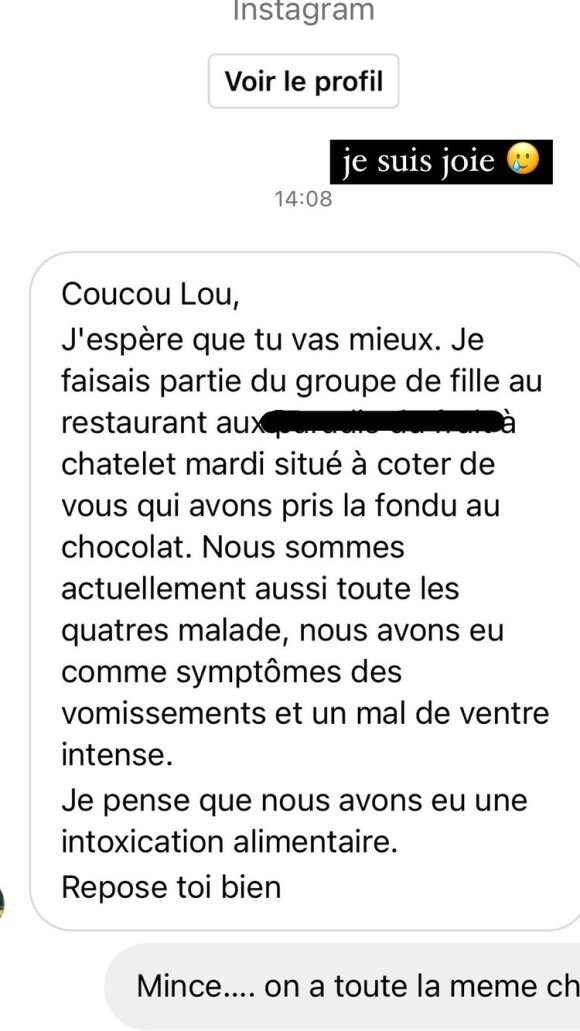 Lou Pernaut malade
