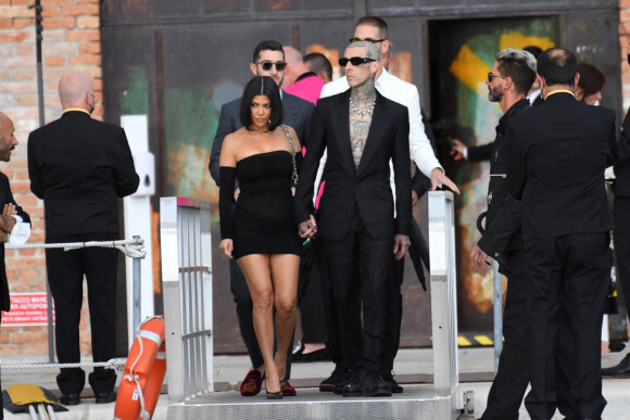 Mariage - Kourtney Kardashian et Travis Barker se sont mariés à Las Vegas - Kourtney Kardashian et son compagnon Travis Barker à la troisième et dernière soirée à l'évènement Dolce & Gabbana "Alta Moda" à Venise, Italie, le 30 août 2021. 