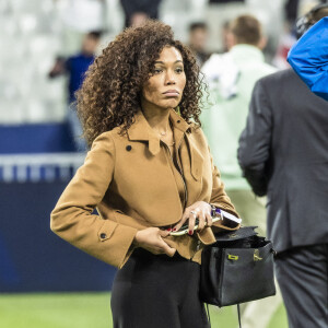 Cora Gauthier, la femme de Karim Benzema - Les joueurs du Real Madrid célèbrent en famille la victoire de leur équipe face à Liverpool (1-0) en finale de la Ligue des champions au stade de France, le 28 mai 2022. Saint-Denis. © Cyril Moreau / Bestimage