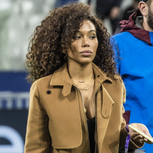 Cora Gauthier, la femme de Karim Benzema - Les joueurs du Real Madrid célèbrent en famille la victoire de leur équipe face à Liverpool (1-0) en finale de la Ligue des champions au stade de France, le 28 mai 2022. Saint-Denis. © Cyril Moreau / Bestimage