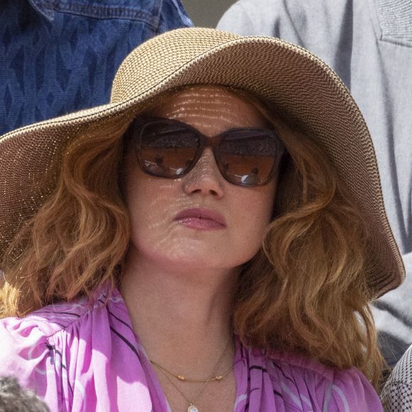 Marine Delterme - Célébrités dans les tribunes des internationaux de France de Roland Garros à Paris. © Cyril Moreau - Dominique Jacovides/Bestimage 