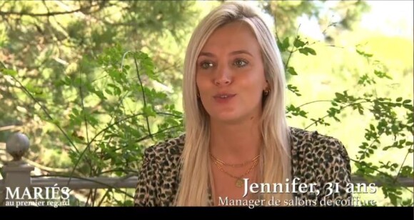 Jennifer dans "Mariés au premier regard", sur M6