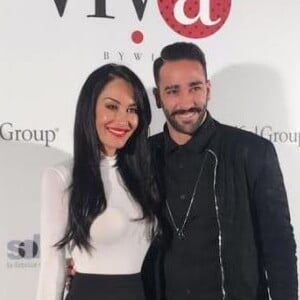 Sidonie Biémont et Adil Rami - Photocall du défilé Flamenco à l'hôtel Alfonso XIII à Madrid.