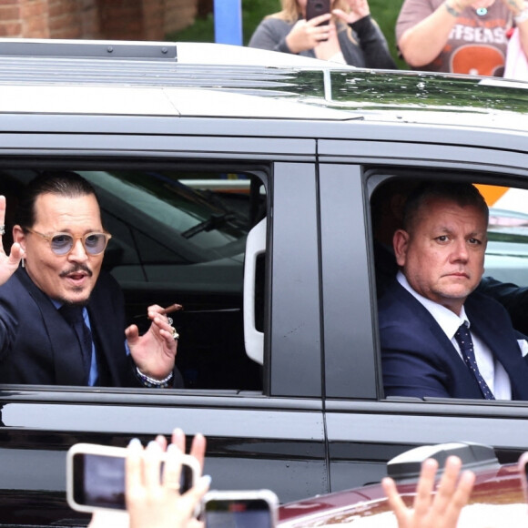 Johnny Depp au palais de justice de Fairfax, Virginie, Etats-Unis, le 27 mai 2022. 