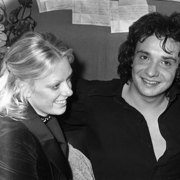 Le premier Olympia de Michel Sardou en vedette, le 3 novembre 1971 - Michel Sardou et sa femme Francoise Pettré © Jean-Claude Woestelandt / Bestimage