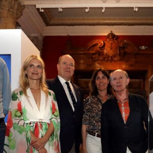 Le prince Albert II de Monaco, Mélanie Laurent, Jean-Louis Etienne - Le prince Albert II de Monaco inaugure l'exposition Mission Polaire avec Mélanie.Laurent, marraine de l'exposition, au musée océanographique de Monaco le 1er juin 2022. © Jean-François Ottonello / Nice Matin / Bestimage 