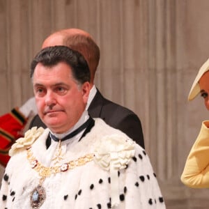 Le prince William, duc de Cambridge, et Catherine (Kate) Middleton, duchesse de Cambridge, Le prince Charles, prince de Galles, et Camilla Parker Bowles, duchesse de Cornouailles - - Les membres de la famille royale et les invités lors de la messe célébrée à la cathédrale Saint-Paul de Londres, dans le cadre du jubilé de platine (70 ans de règne) de la reine Elisabeth II d'Angleterre. Londres, le 3 juin 2022. 