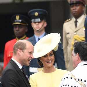La princesse Anne d'Angleterre, Catherine Kate Middleton, duchesse de Cambridge, le prince William, duc de Cambridge - Les membres de la famille royale et les invités lors de la messe célébrée à la cathédrale Saint-Paul de Londres, dans le cadre du jubilé de platine (70 ans de règne) de la reine Elisabeth II d'Angleterre. Londres, le 3 juin 2022.