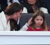 Kate Catherine Middleton, duchesse de Cambridge, et la princesse Charlotte - La famille royale d'Angleterre au concert du jubilé de platine de la reine d'Angleterre au palais de Buckingham à Londres. Le 4 juin 2022