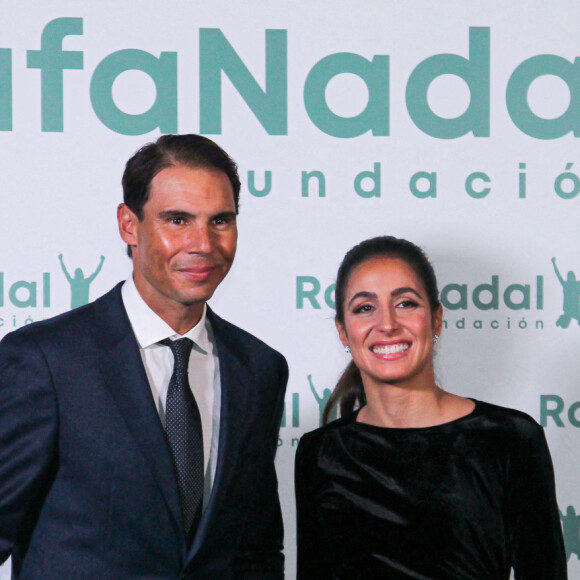 Rafael Nadal, fondateur de Rafa Nadal Foundation et Xisca Perello, directrice générale de Rafa Nadal Foundation - Rafael Nadal fête le 10 ème anniversaire de son association "RafaNadal Foundation" au Consulat italien à Madrid, le 18 novembre 2021.