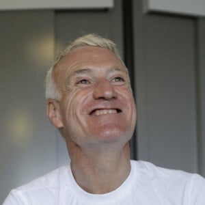 Exclusif - Le Selectionneur de l'équipe de France de Football Didier Deschamps donne une interview après sa victoire à la coupe du monde 2018 en Russie le 19 juillet 2018