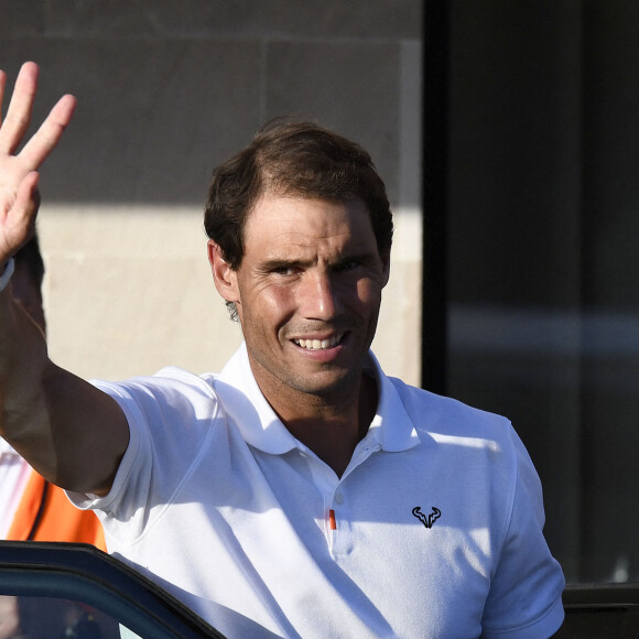 Rafael Nadal, sa femme Xisca Perello et sa sœur Isabel Nadal arrivent à Mallorca, Espagne le 6 juin, 2022. Photo : GTres/ABACAPRESS.COM