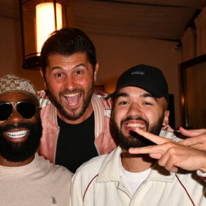 Tayc, Kaaris, Oli, Christophe Beaugrand lors de l'anniversaire (trois ans) de l'hôtel Les Jardins du Faubourg à Paris le 9 juin 2022. @Veeren