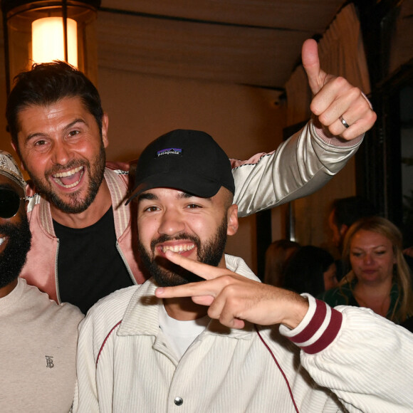 Tayc, Kaaris, Oli, Christophe Beaugrand lors de l'anniversaire (trois ans) de l'hôtel Les Jardins du Faubourg à Paris le 9 juin 2022. @Veeren