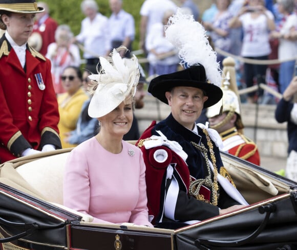 Sophie Rhys-Jones, le prince Edward - Cérémonie de l'ordre de la Jarretière à la chapelle Saint-Georges du château de Windsor. Londres, la 13 juin 2022.